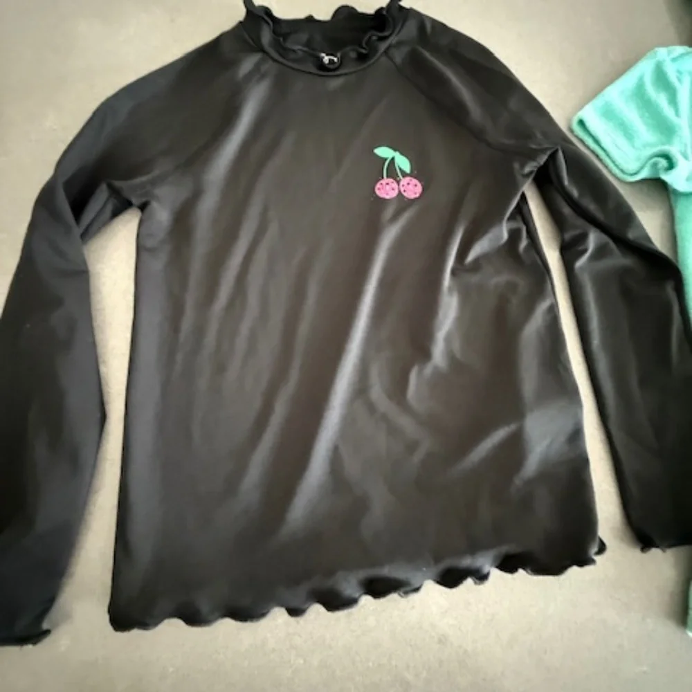 Little Girl Size 5 (XS) Swim Terry Cloth Zip Up and Rash Guard
